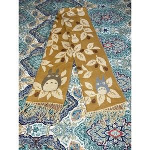 My Neighbor Totoro Brown Fall Acorn Scarf Shawl Official Studio Ghibli Miyazaki